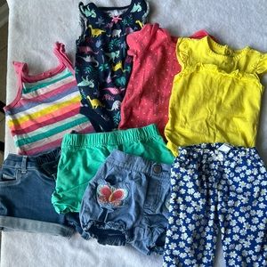 Carters brand 9 mos girls summer lot.